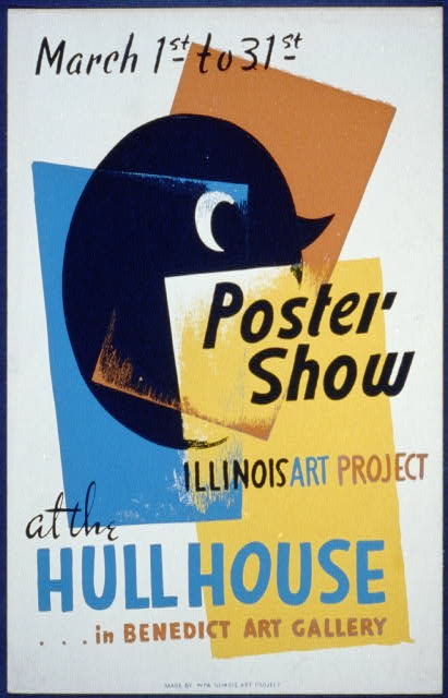 Poster show--at the Hull House ... in Benedict Art Gallery