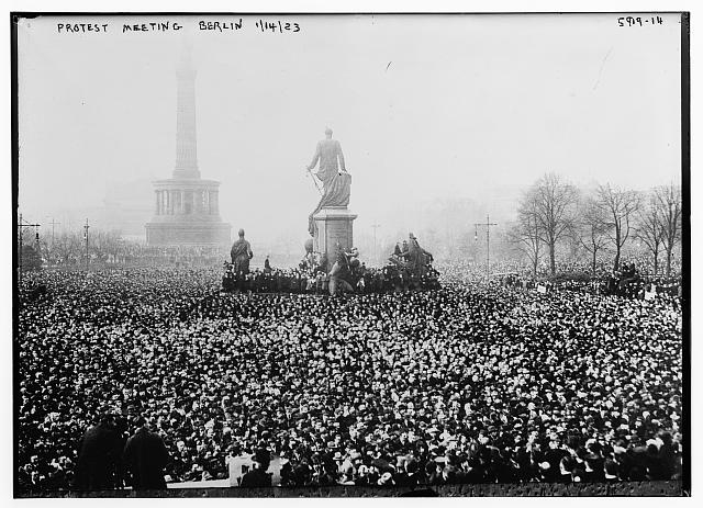 Protest meeting in Berlin, 1923