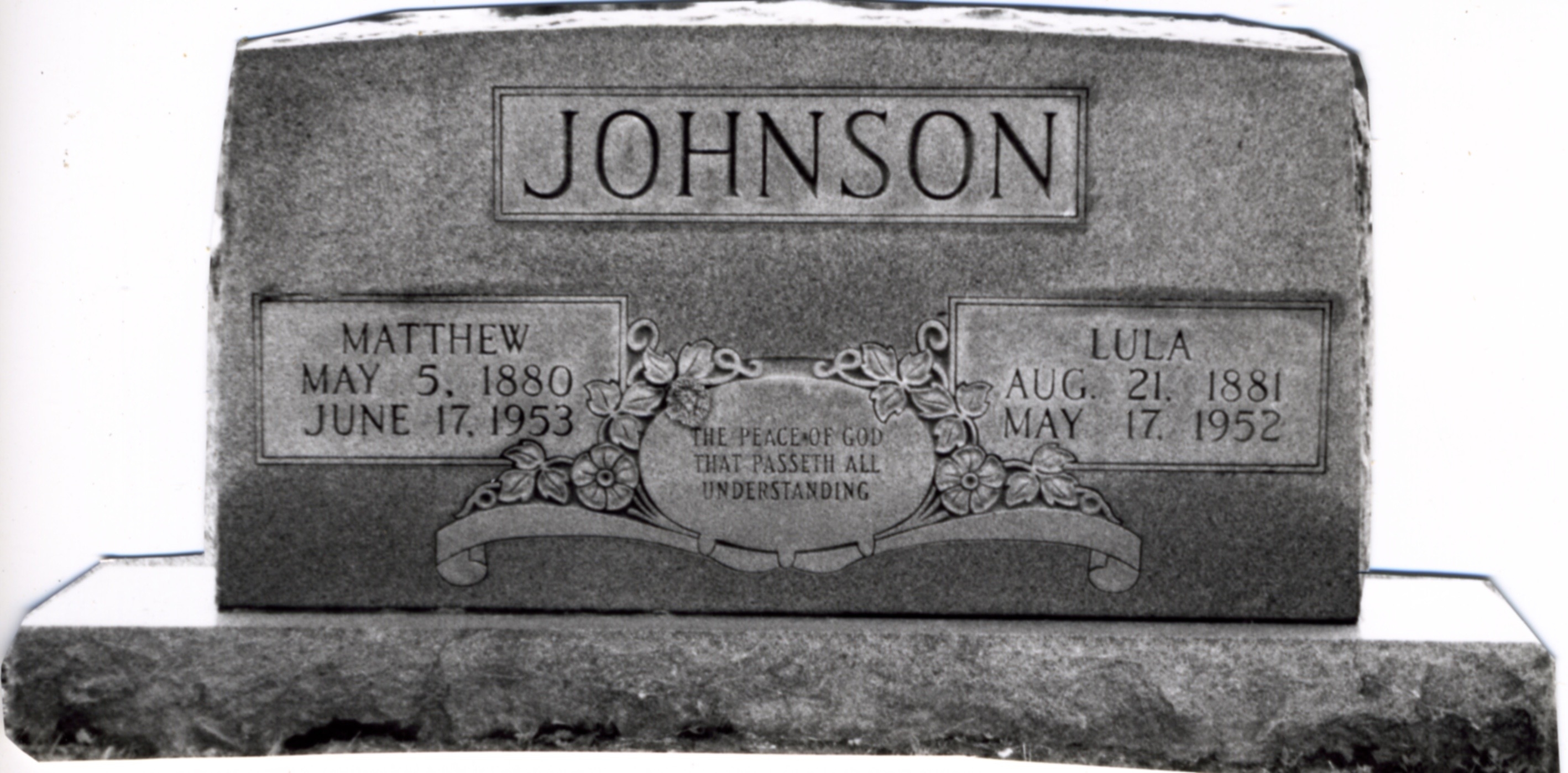 Matthew and Lula Johnson gravesite