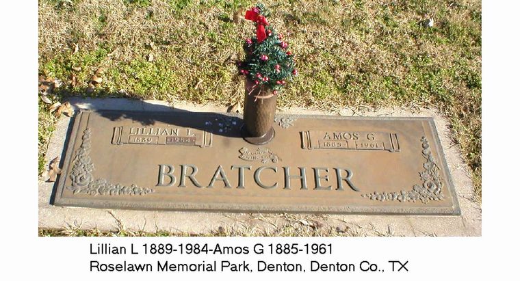Amos Granville Sr. and Lillian Bratcher Grave