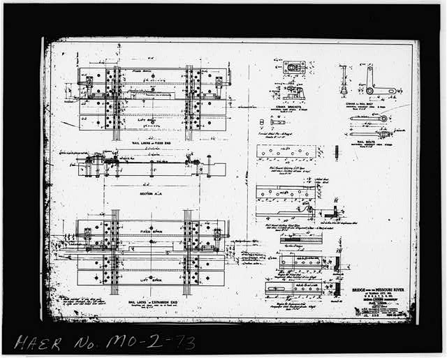 73. Photocopy of drawing (original plan M15) BRIDGE...