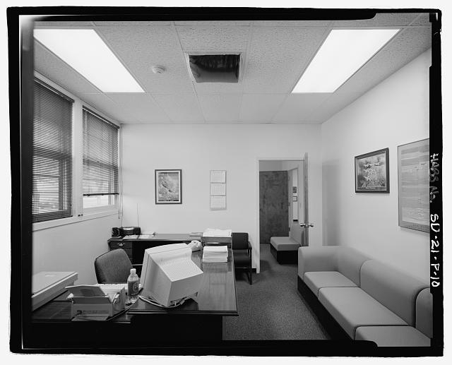10. Interior view of office looking into adjacent office;...