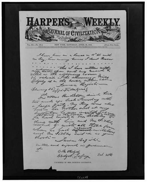 Fac-simile of Mrs. Sickles's confession
