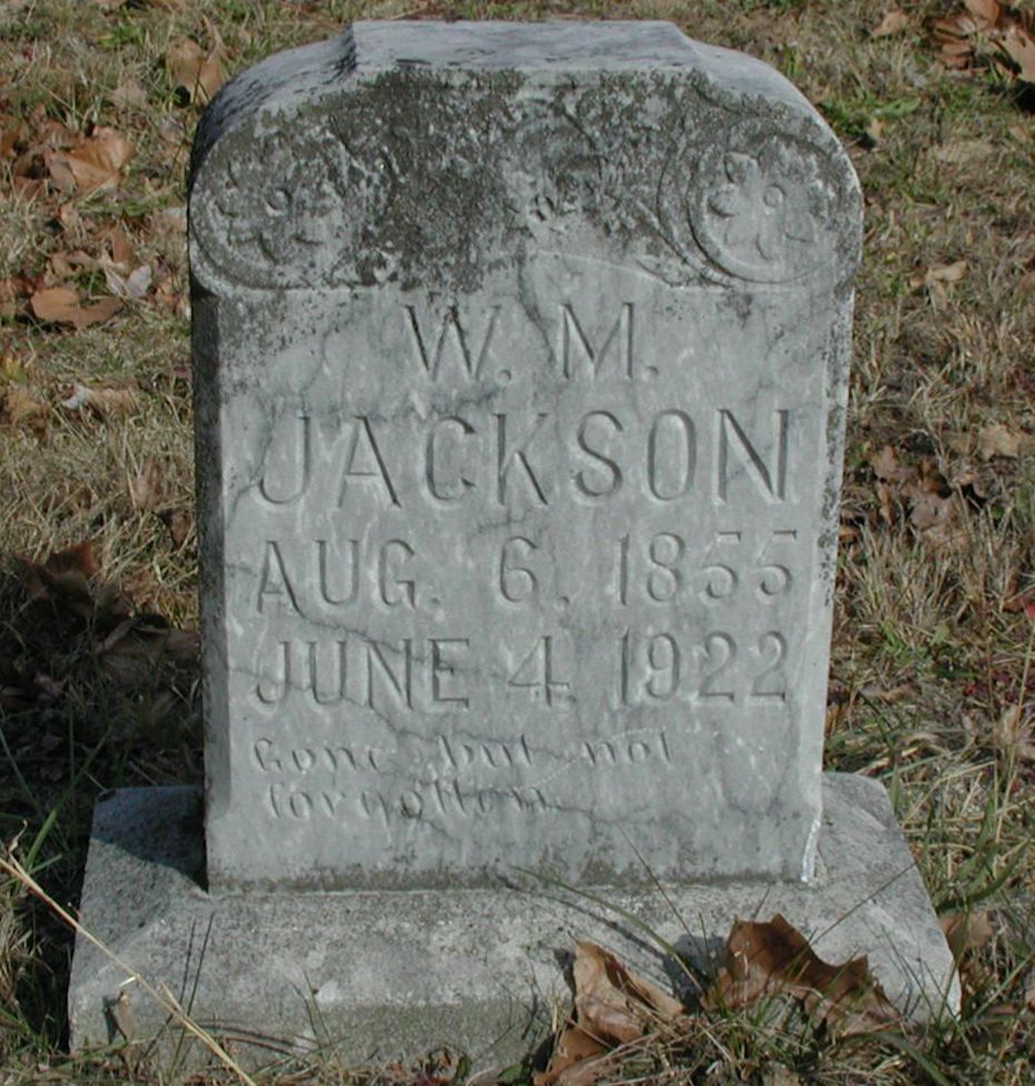Gravestone of William Martin Jackson