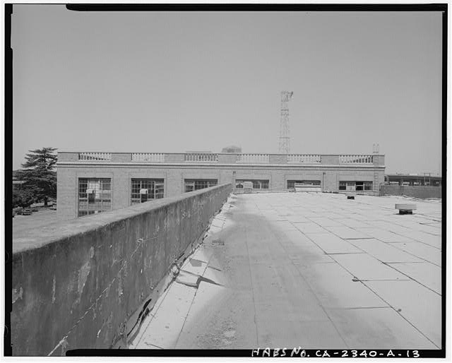 View of top of Railway Express Building and roof of...