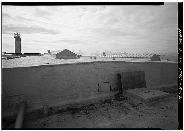 12. DETAIL OF ROOF, LOOKING SOUTH IN THE DIRECTION OF...