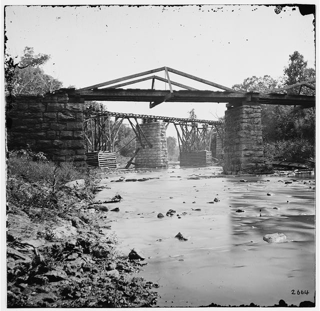 Knoxville, Tennessee (vicinity). Railroad bridge across...