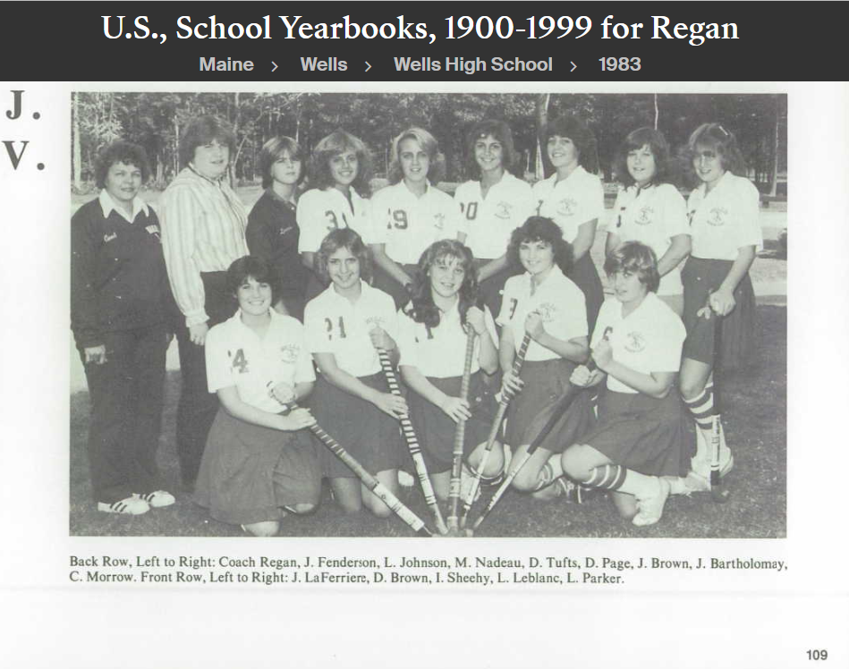 Terri Jean Daly-Regan--U.S., School Yearbooks, 1900-1999(1983)Teacher phys. Ed -b