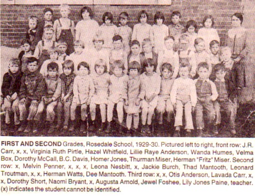 1929 1st and 2nd Grades, Rosedale, OK