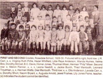 1929 1st and 2nd Grades, Rosedale, OK