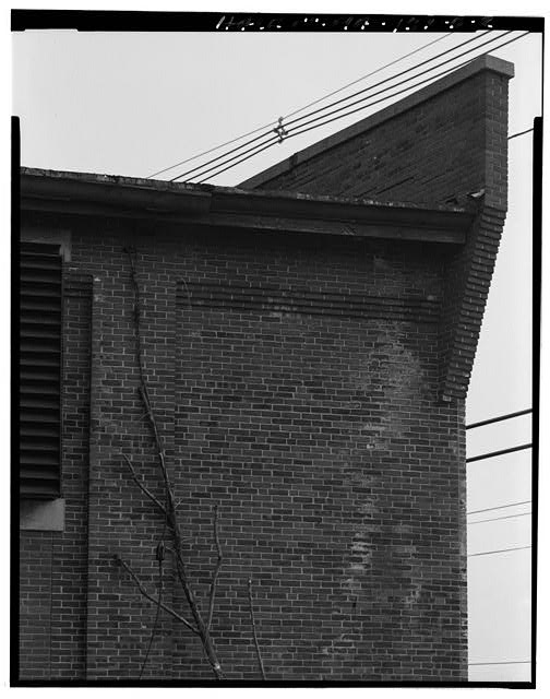 2. Detail showing masonry cornice at southwest corner;...