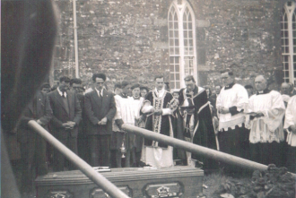 Thomas F. 'Tomás' O'Mahony --Funeral Ballyea Church, 1955