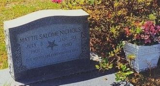 Grave of Mattie S. Nichols