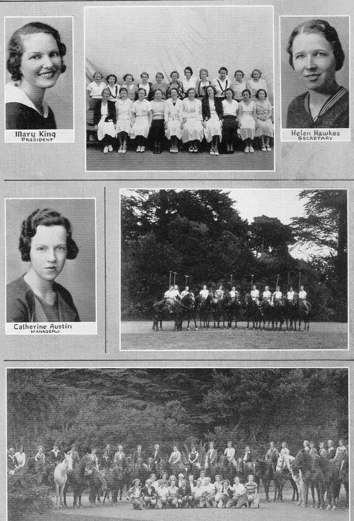 Mary King and Girls Polo & Riding Teams 1933