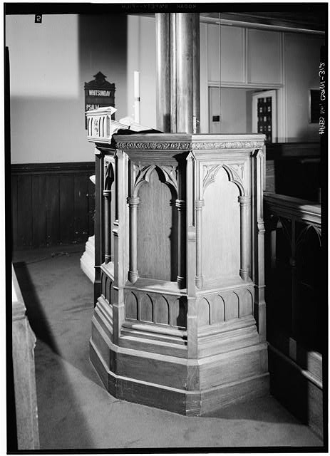 30. May 1968 GENERAL VIEW OF PULPIT - Trinity Church (P....