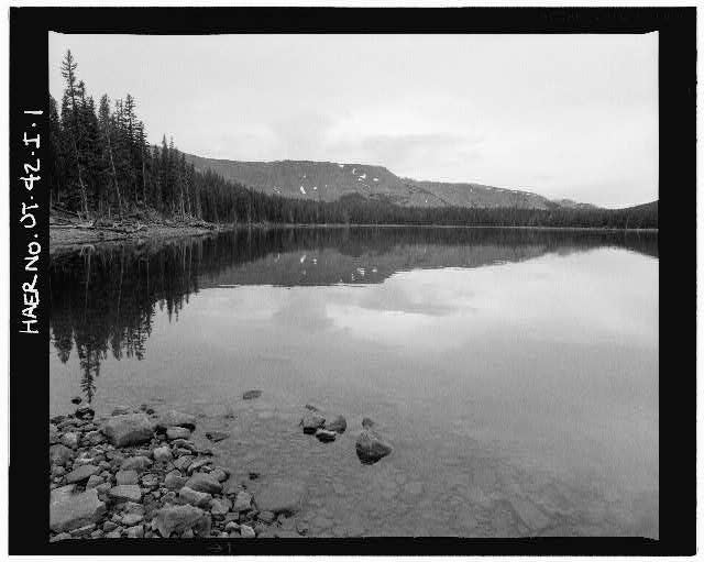 1. OVERALL VIEW OF ISLAND LAKE, LOOKING WEST - High...