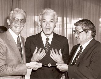 William B. Williams, Dick Shawn and Buddy Hackett.