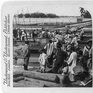 Native christians fleeing from the "Boxers" - Chinese...