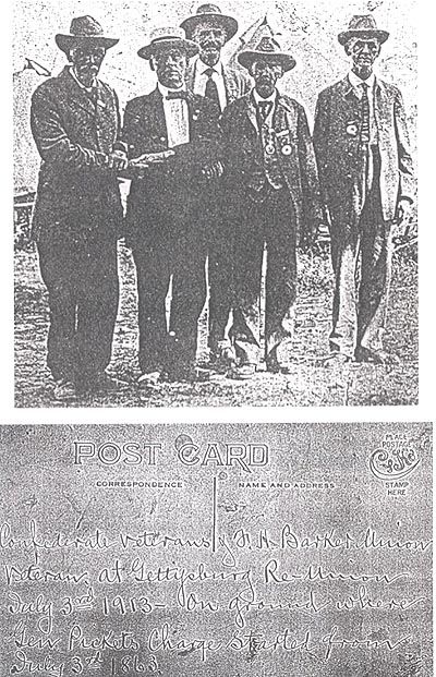 Postcard Confederate Veterans at Gettysburg Reunio