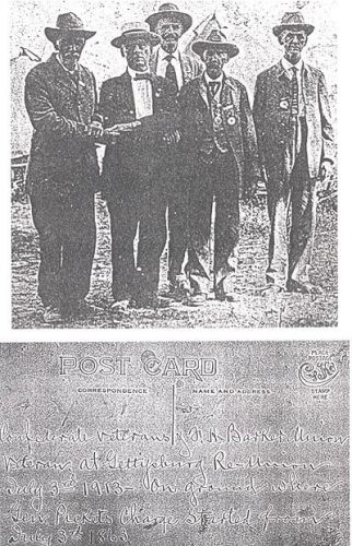 Postcard Confederate Veterans at Gettysburg Reunio