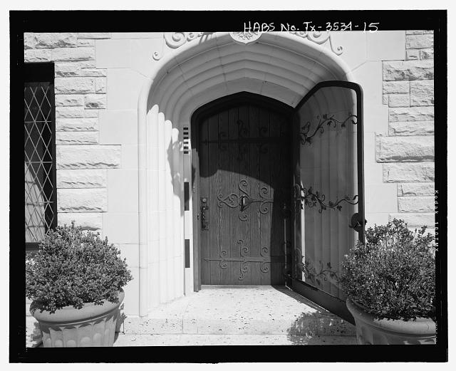 Detail view of entrance showing front door - Reed Hall,...