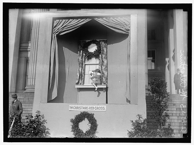 RED CROSS DEMONSTRATION WITH TABLEAUX, ON SOUTH FRONT OF...