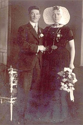 Marriage Jan Akerboom and WIlhelmina Daane