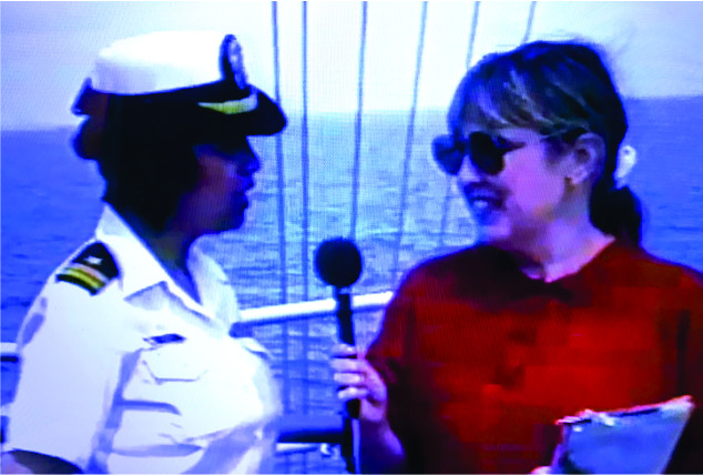 Joan M. Maiman aboard the USS Morrison
