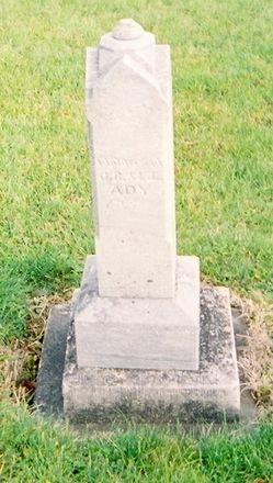Blanche Maude Ady & Iola T. Ady gravestone