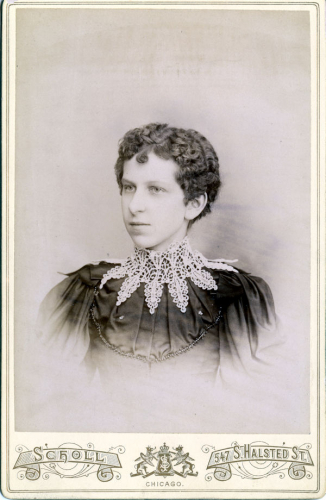 Chicago Woman with Fancy Lace Collar