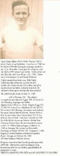 Private James 'Ralph' Miller