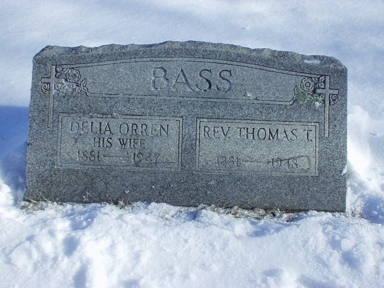 Thomas T. Bass and Delia H. Orren Bass Grave site