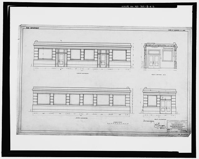 Photographic copy of engineering drawings, dated...