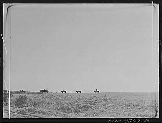 Fort Riley, Kansas. Vehicles of a reconnaissance unit...