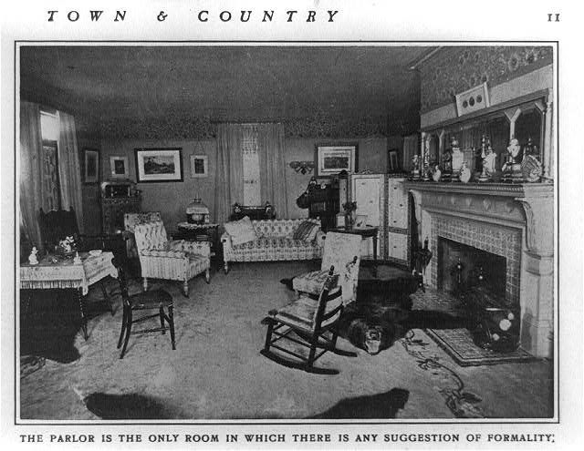 The Parlor is the only room in which there is any...