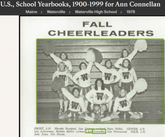 Annie T. (Connellan) Edwards--U.S., School Yearbooks, 1900-1999(1978) Fall Cheerleaders