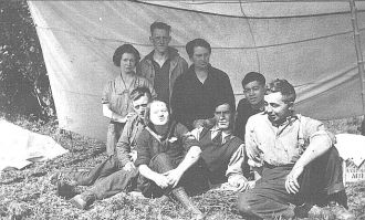 William Tasker family with friends