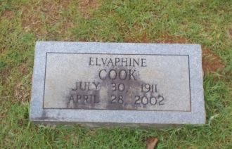 Elvaphine (Kirby) Cook gravesite