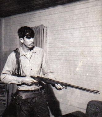Freddie Knowles with rifle