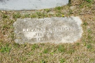 Cora Belle Lindsey gravesite