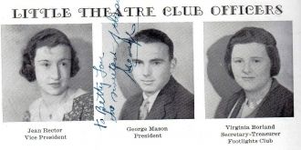 George Mason and 1932 Galileo High, Theatre Club Officers