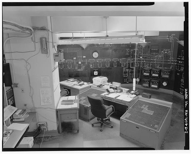 View west within the periphery of the load dispatch model...