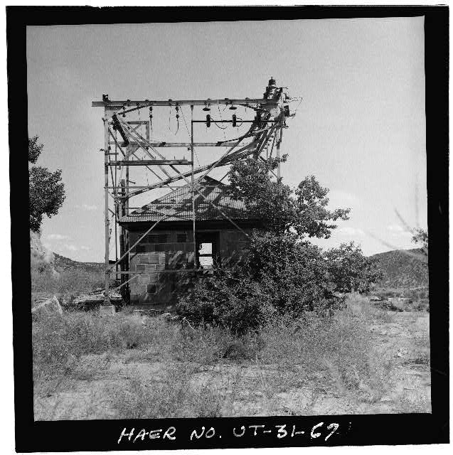 67. NORTHWEST ELEVATION OF SWITCH CABIN, LOOKING...