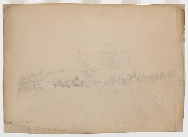 [Southwest view of the U.S. Capitol building with the...