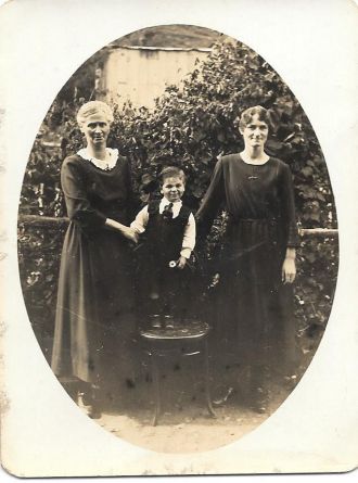 Sarah Jane Rickard ,Irene  Rickard and Alex Rickard at my Grandparents house.