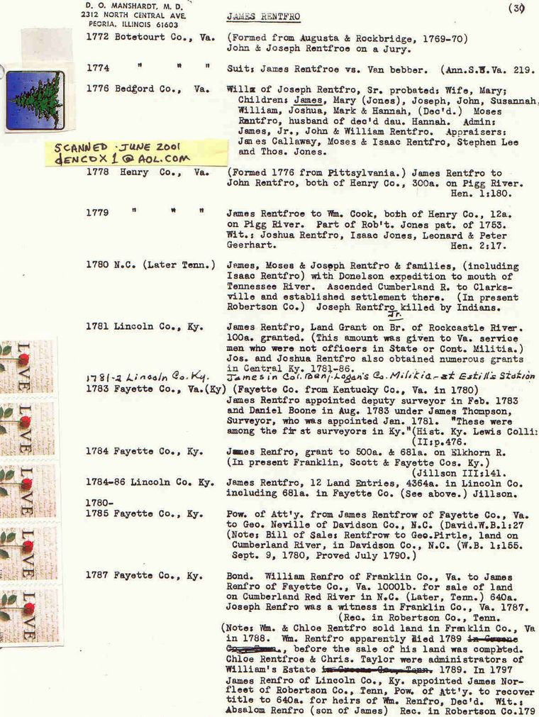 James Rentfro records (3of8) - D. O. Manschardt,MD