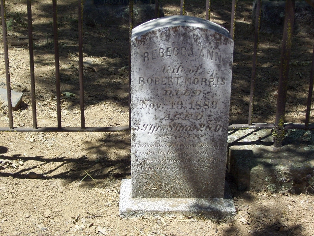 Rebecca Ann Norris Headstone