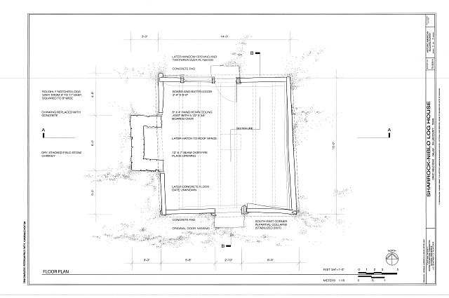 Floor Plan - Sharrock-Niblo Farm, Log House, Grady Niblo...