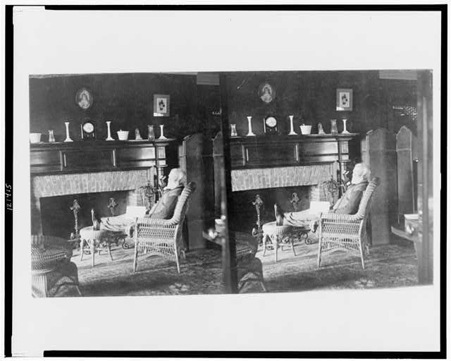 Andrew Carnegie in his golf cottage near St. Andrew's...