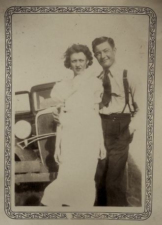 Miss Fern Perkins & friend, 1930's, Louisiana
